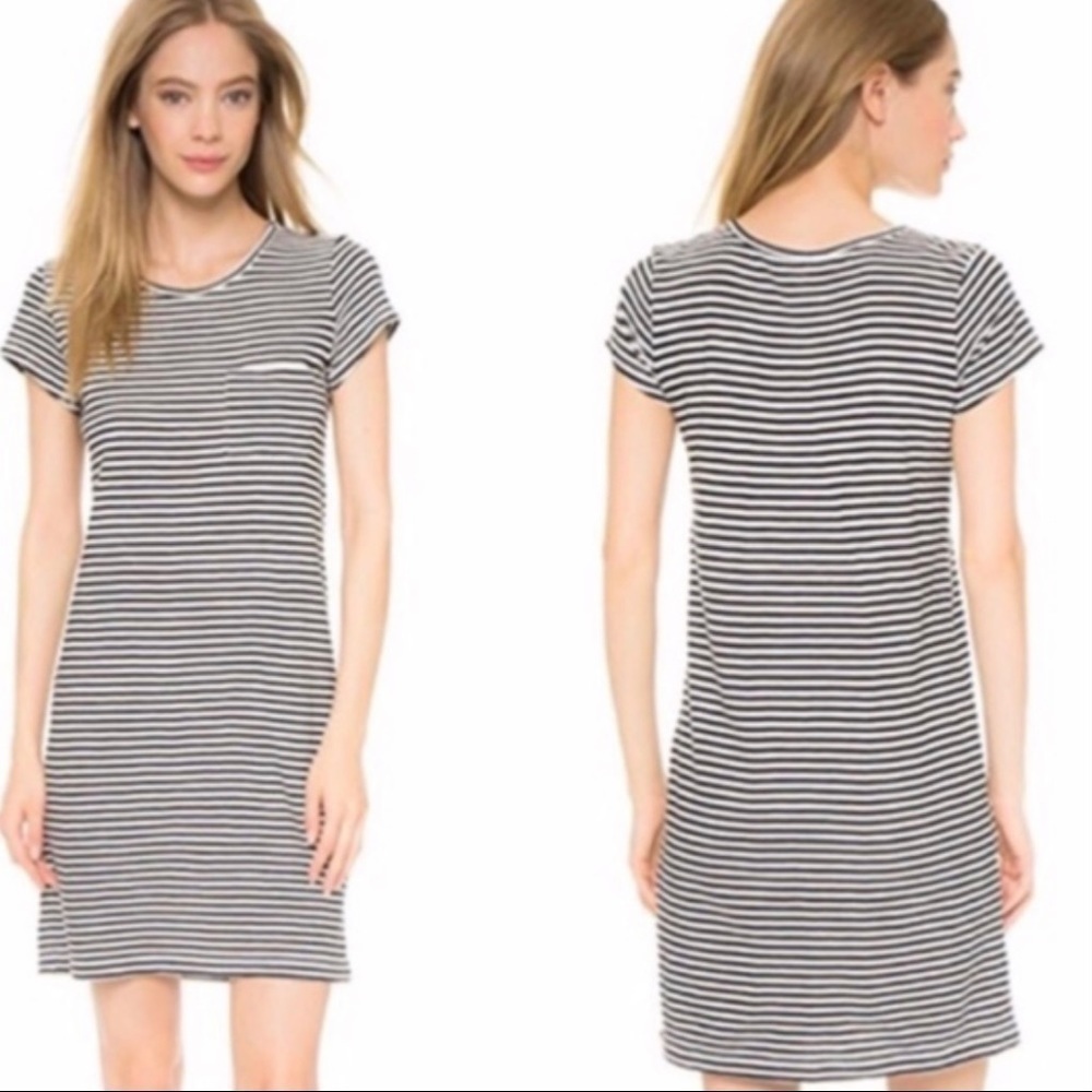 Joie Courtina Striped Cotton T Shirt Dress Size S